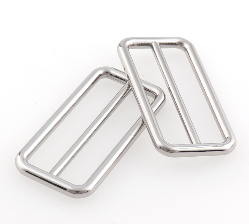 Slide Buckle Flat Adjuster Slide Buckle Silver Metal Tri Glide Etsy