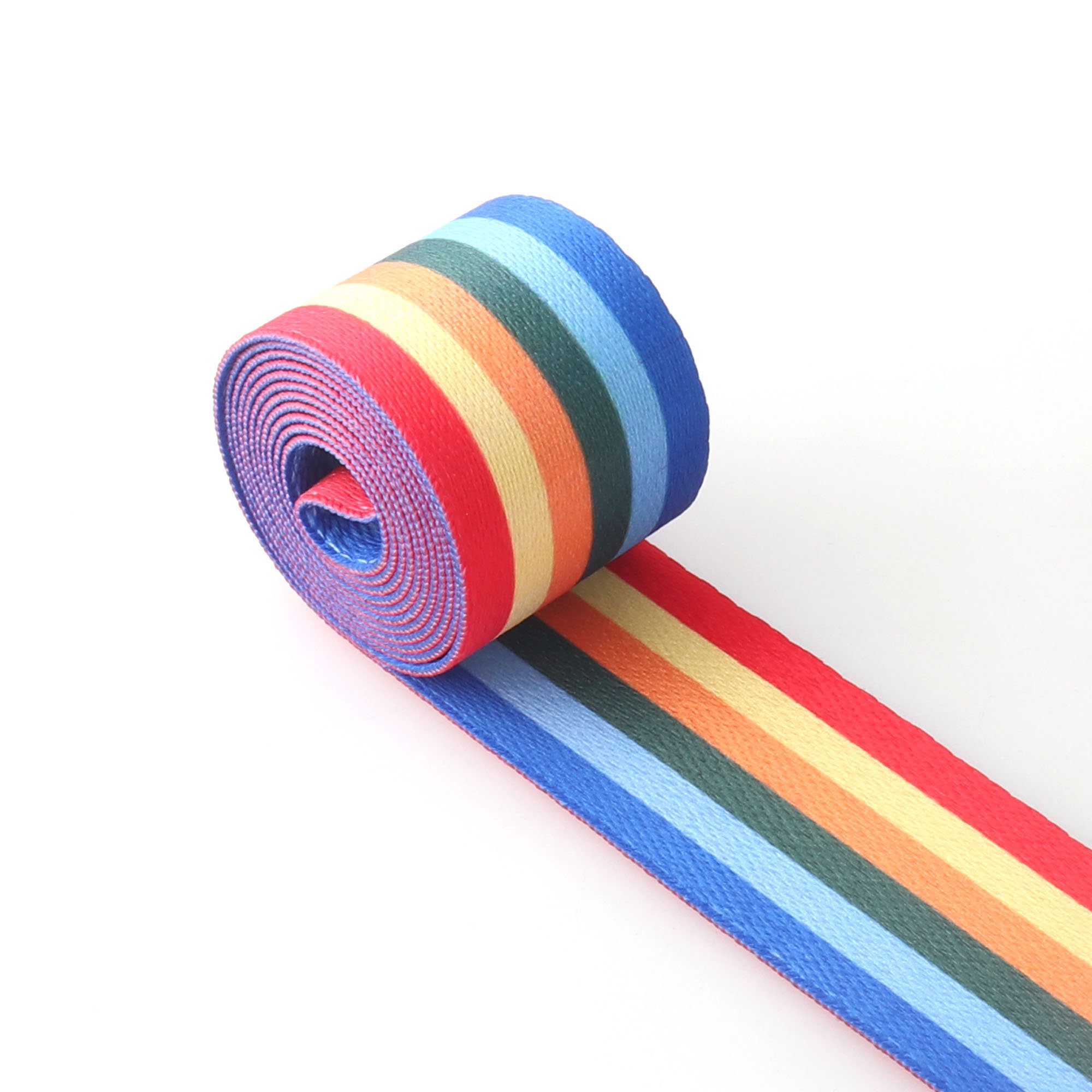 Rainbow Webbing Striped 50mm Soft Webbing 2 Inch Ribbon for Dog Leash  Lanyard Bag Handles Durable Polyester Strapping by the Yard 