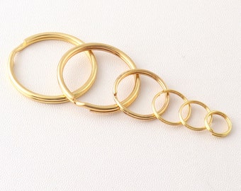 Split Rings Double Jump Rings Gold Split Rings Key Ring Hook Loop Leather Craft 8mm 11mm 13mm 18mm 26mm 29mm Clasp Connector