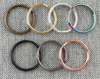 Split Ring 1 Inch CHOOSE YOUR COLOR Rainbow Split Key Ring Charm O Ring Key Chain Loop Split Ring Connector For Jewelry Leather Making-20pcs