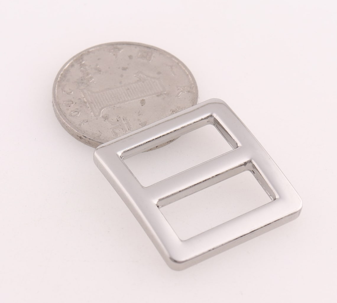 1dozen Square Slide Buckle Bar Adjuster Buckles Silver Belt Etsy