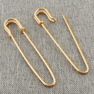 Große Sicherheitsnadeln Starke Decke Nadeln 86mm Scharfe Jumbo Pins GoldSilber Kilt Nadel Brosche Für Näh Stich Maker Strickstoff-6 Stück Gold