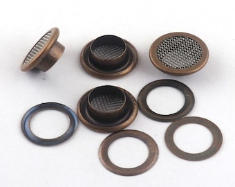 100 Antik Bronze Metall Ösen Ösen mit Unterlegscheiben 8mm Metall Ösen für Leder, Leinwand, Tasche, Kleidung Handwerk Reparatur Nähen Tülle