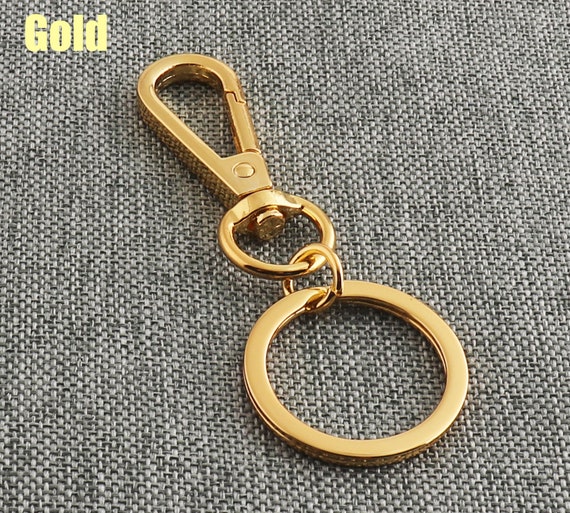 Keychain With Clip Gold Key Chain Supplies Swivel Clasp Snap Clip Hook  Split Rings Swivel Clasp With Key Ring 6pcs 