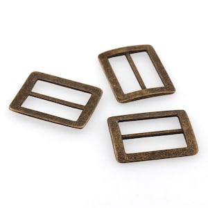 Slide Buckle Adjustable Buckle Mental Buckles Antique Bronze Strap Adjuster buckle for 1&quot; Adjustable Straps webbing crossbody purseDIY
