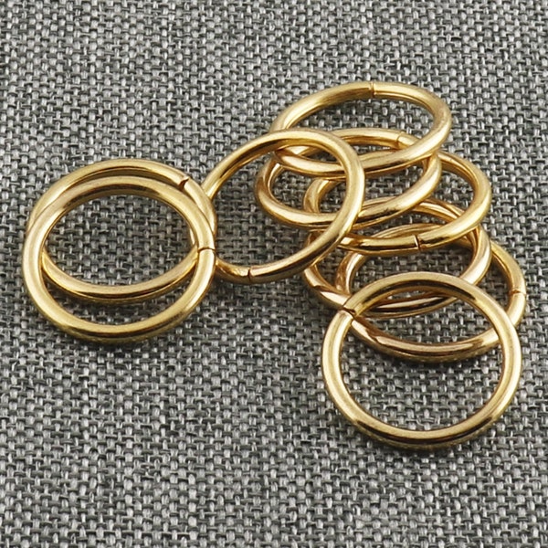 Jump Ring 16mm Open Jump Ring Round Open Shiny Gold Strong Heavy Duty Linking Rings Large Split Ring Jewelry Making Supply-30/50pcs