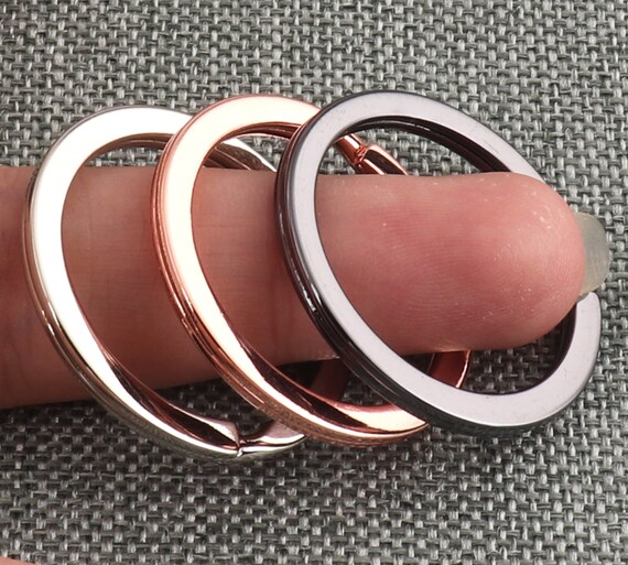 Trimming Shop 25mm Key Fob Hardware Silver Lanyard Wristlet Key Chain with  Metal Split Ring, 10pcs 