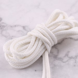 50 Yds Weaving Cord Wax Polyester Cord Top Quality Korean Rope 2mm White String Beading Cord Jewelry Making Knotting Cords String Jewelry