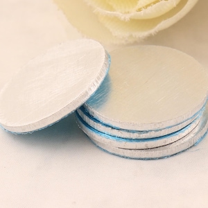 Aluminum Stamping Blanks, No Holes, Reversible, 18 Gauge Aluminum Discs ,Aluminum Tags,1/2&#39;&#39;Silver (10~50/pack)