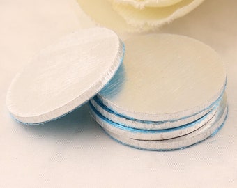 Aluminum Stamping Blanks, No Holes, Reversible, 18 Gauge Aluminum Discs ,Aluminum Tags,1/2''Silver (10~50/pack)
