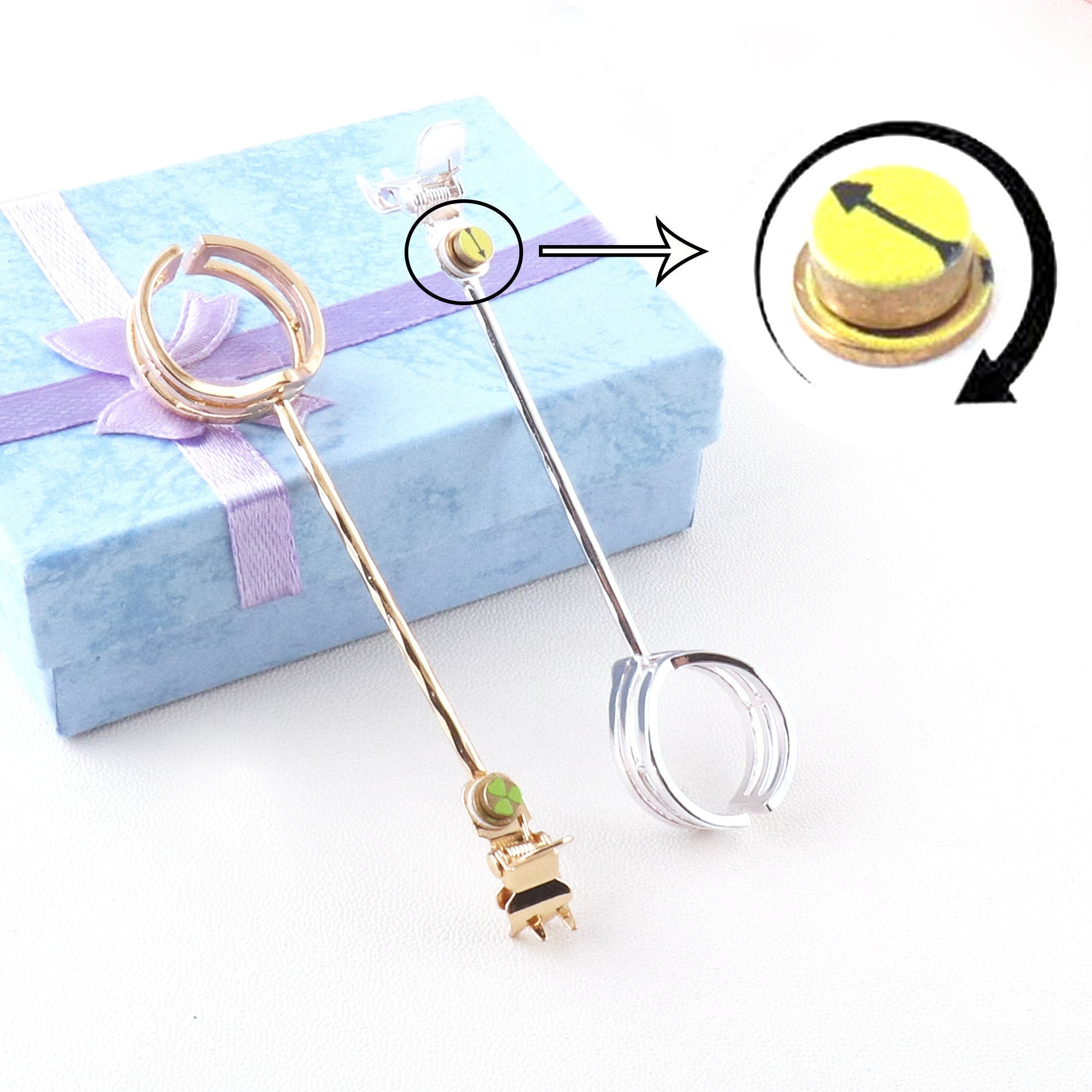 Cigarette Ring Holder Ring With Jewelry Bearings Rotating Elegant Smoke  Ring Smoke Prevention Ring Valentine's Day Gift Creative Jewelry 