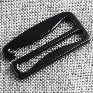 G Hook Bra Strap Slider Hooks 1 1/2&quot; Black Colored Metal Swan Hooks Swimwear Fasteners G Hook Buckle Bra Hardware Adjustable Hook-6pcs