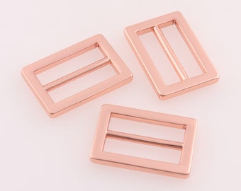 10 PCS Adjustable Buckle Flat Adjuster Slide Buckle Rose Gold Tri Glide buckle belt buckles For 3/4" Purse Buckles Bag Strap Buckles