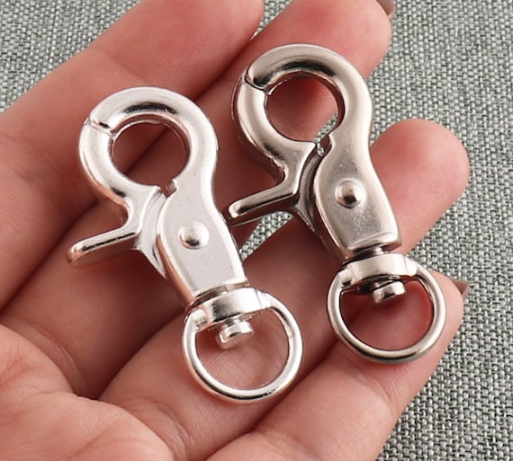 Lobster Swivel Clasp Nickel/sterling Silver 12mm Snap Hook Swivel Claw Clasp  FOR Handbags Key Chains and Heavy Accessories-6pcs 