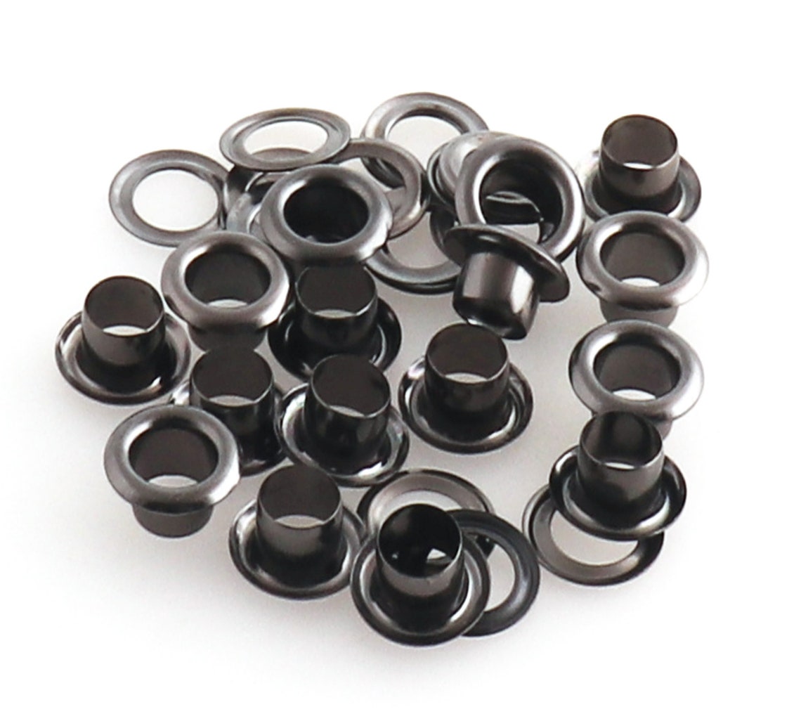 Grommet 6mm Eyelet WITH Washer Gunmetal Chrome Plated Eyelets Etsy