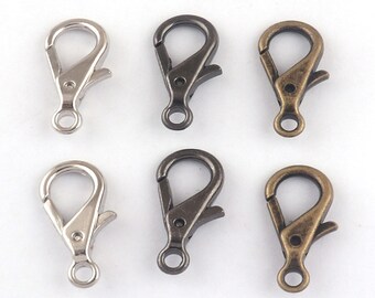 Lobster Clasp Silver/Gunmetal/Bronze Trigger Clips Snap Hook Spring Claw Clasp For Bag Strap Satchel Clasp Keychain-20pcs/50pcs