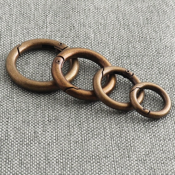 4 Anelli A Mappa Portachiavi In Metallo Oro - Per Borse, Gioielli Fai Da Te - Foto 5