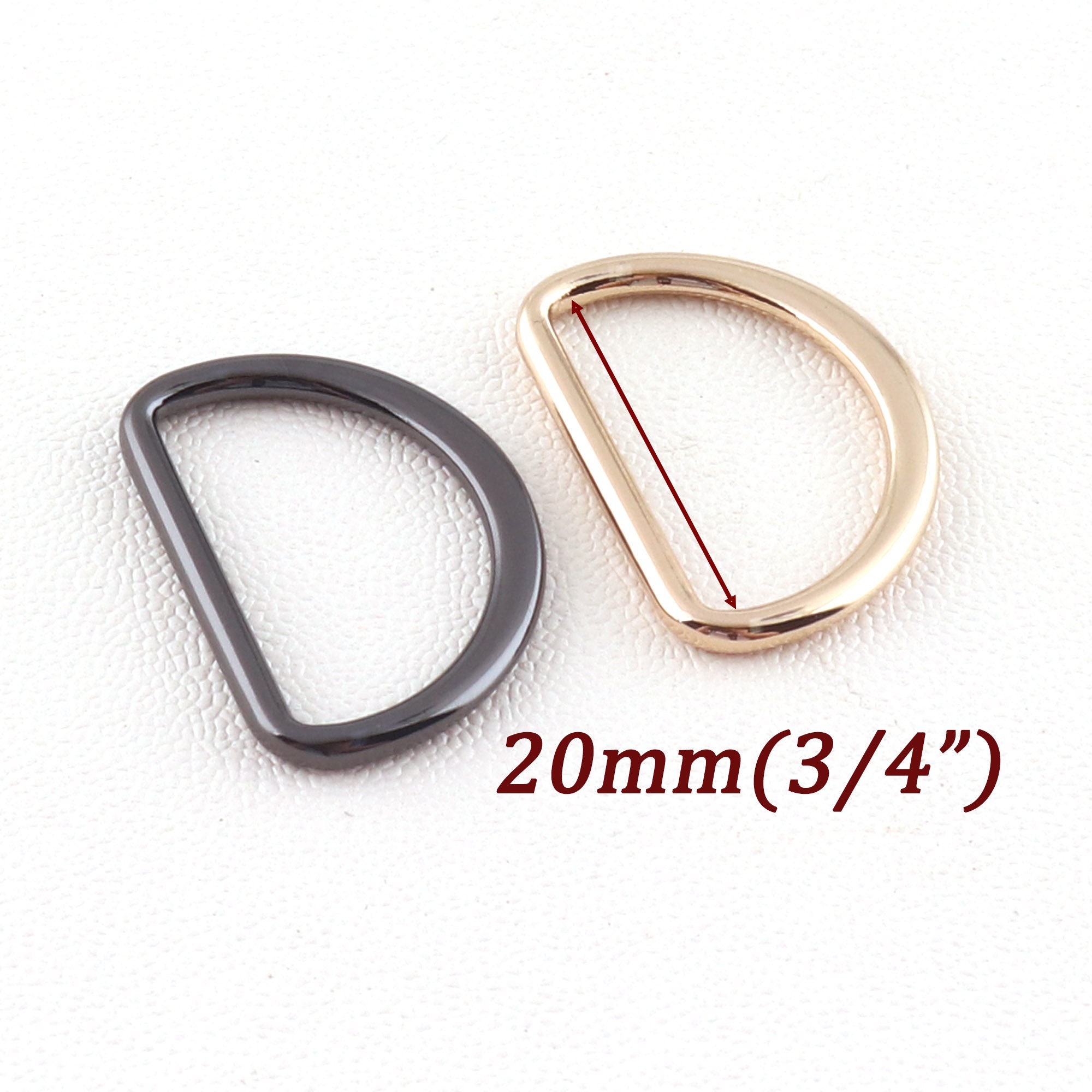 2 Inch Gold/gunmetal D Rings Metal D-rings Large D Ring D Loop D Circles  for Clothing/leather Working Hardware Supplies 