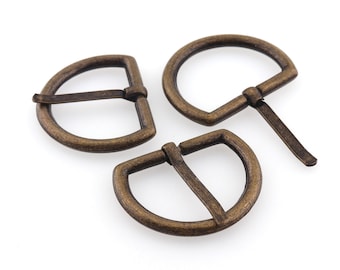 Boucle De Ceinture Double Hache Francisque En Bronze - Occasion En Parfait état, Fabrication Française