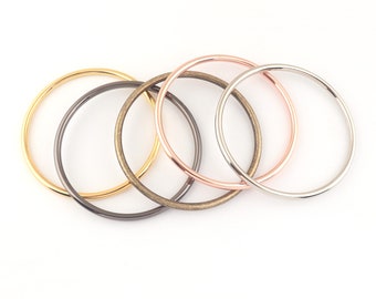 O Ring 90mm Gold/Silber/Roségold/Gunmetal/Bronze Extra Large O Ring Schnallen Handtasche Taschengriffe Accessoires Leder Handwerk-2 Stück