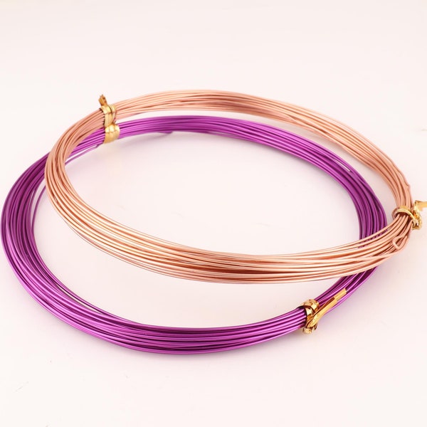 18 gauge purple/copper color aluminum wire metal  craft   line winding  necklace Wire Wrapping DIY 1.0 mm/30/60/90/120 Ft