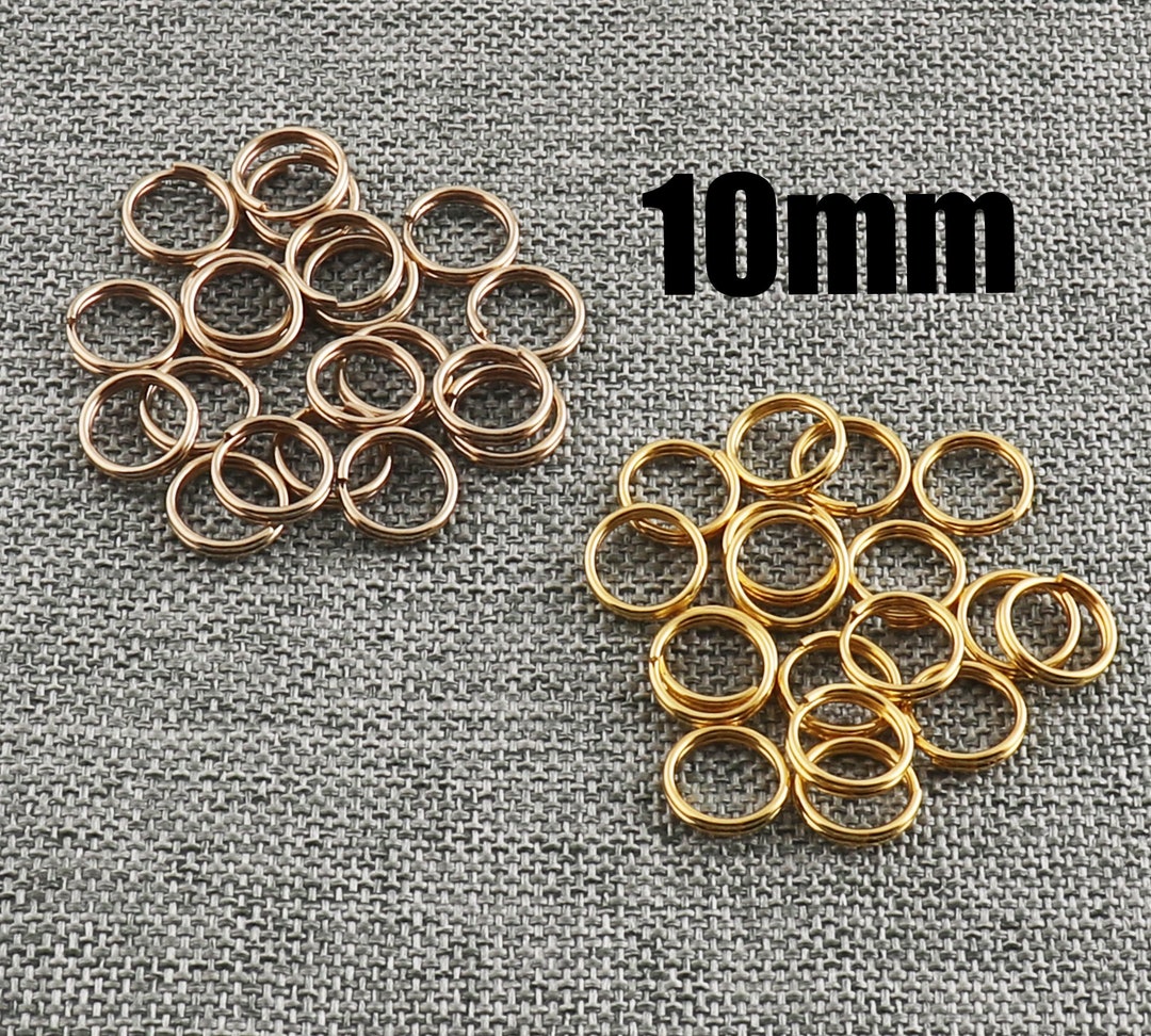 Double Loop Jump Ring Inner 8mm Gold/light Gold Split Rings Etsy