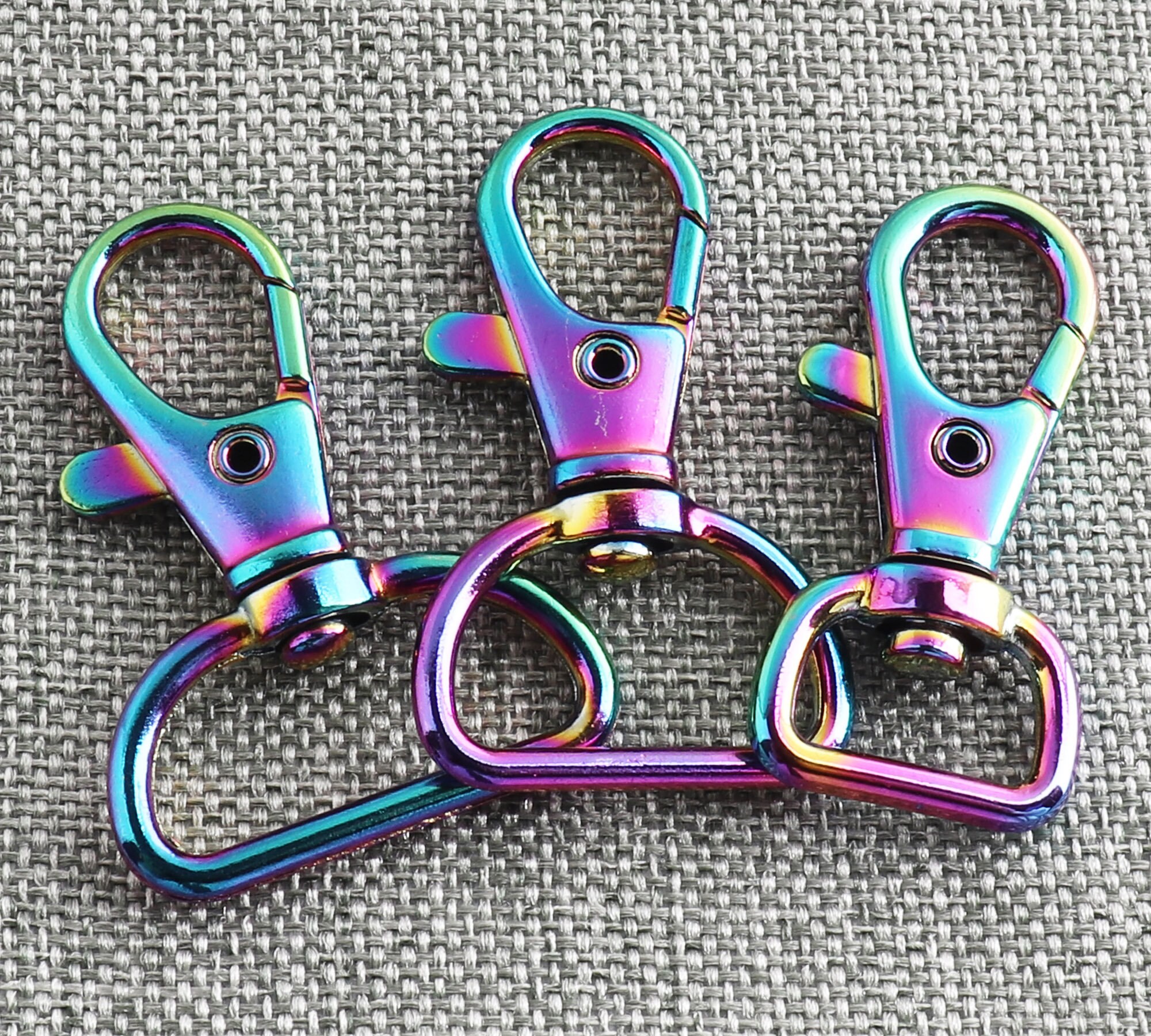 Swivel Clasp CHOOSE YOUR SIZE Rainbow Lobster Clasp Metal Push Etsy