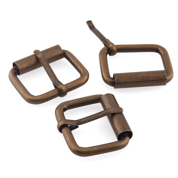 Movable Slide Buckle Belt Buckle Strap Keeper Buckle Antique Bronze Adjuster buckle 1" Strap Buckle Strap Slider Buckle for Bag Purse