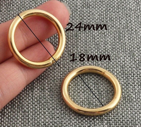 Gold O Ring Multi Size 38/32/20/18mm Metal O Rings Non Welded
