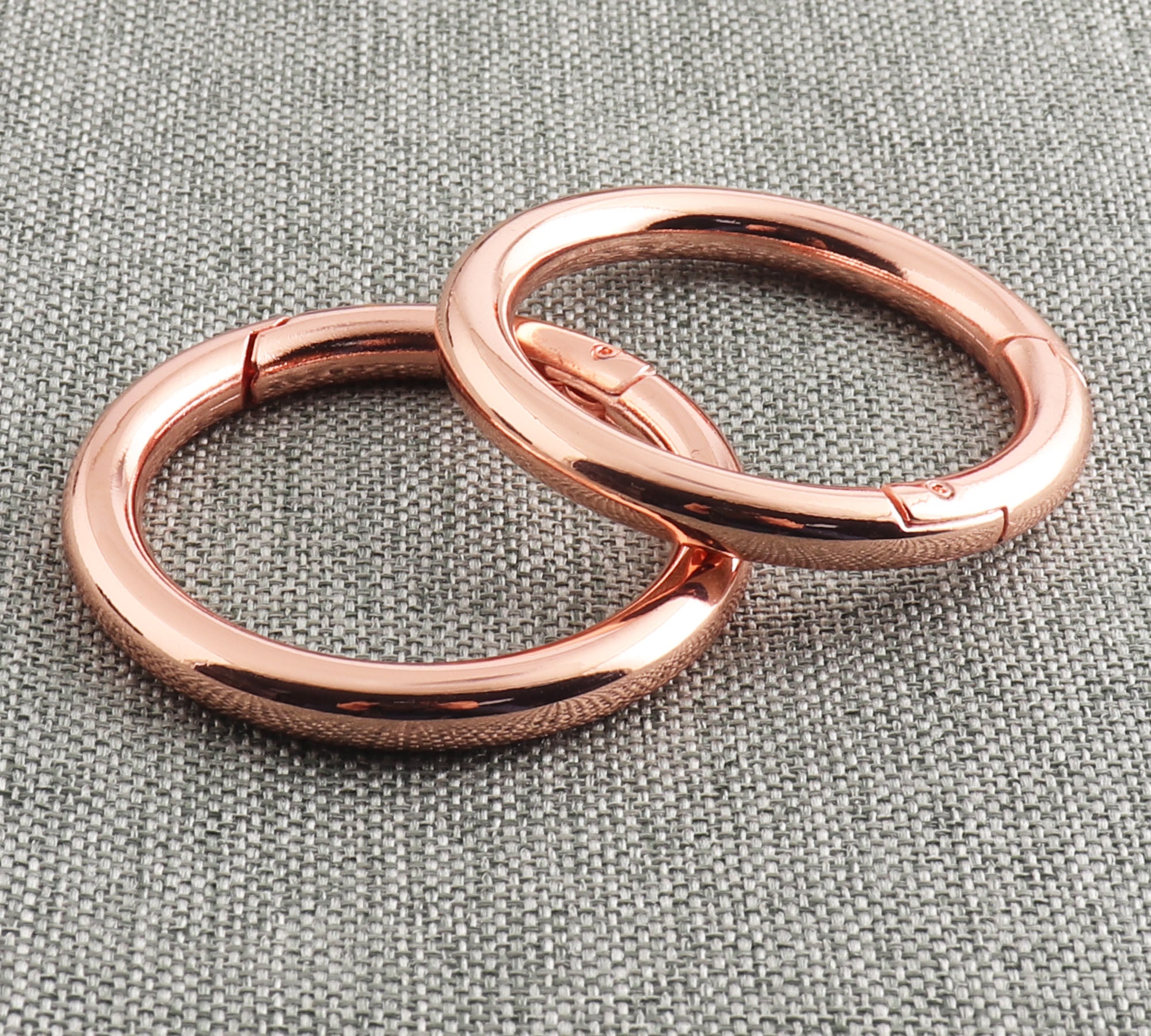 Rose gold Spring Clasp 1.5 Round Spring Snap Clip Hook | Etsy