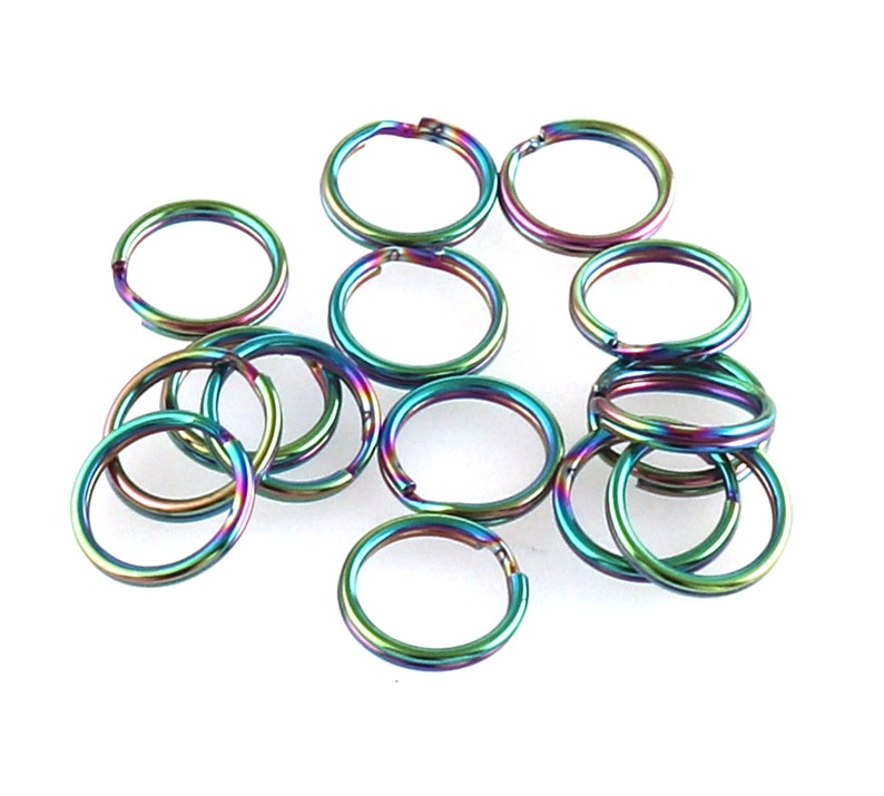 Split Ring 12mm Rainbow Jump Rings Double Loop Connector Ring Etsy