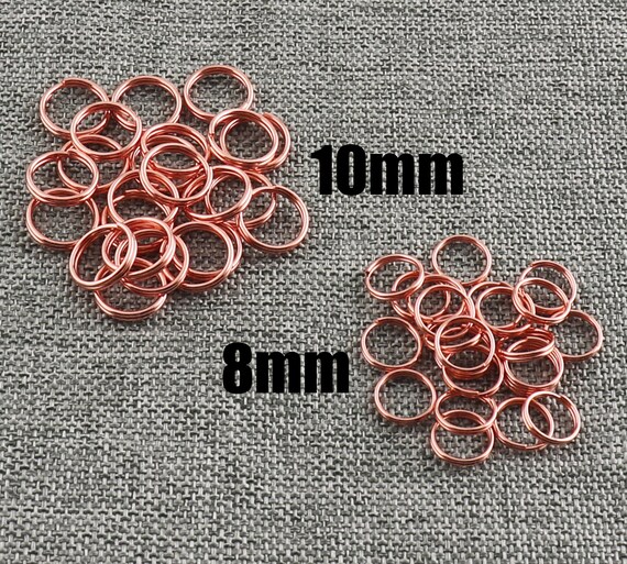 CHOOSE YOUR Color-split Rings 10mm Small Split Rings Open Jump Rings Charm  Metal Key Ring Thick Connector Handmade Jewelry Rings-100pcs 