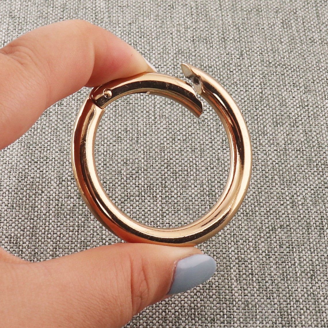 Alloy Spring O Ring 1338mm Light Gold Round Spring Clasp Etsy