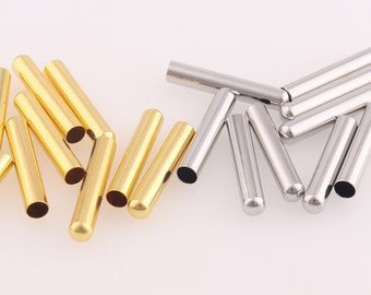 20PCS Metal End Tips,Cord End Buckle Craft Cord Locks Gold&Silver Cord Lock Rope End Connector Buckle Replacement Sneaker Shoelace Tip-23 mm