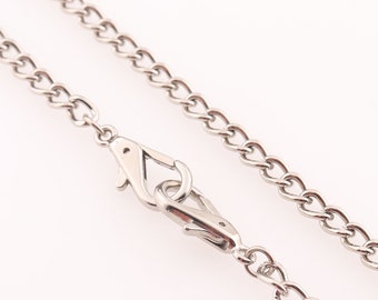 High Quality Bag chains,silver Purse Chain Handbag Strap with snap hook, Replacement Handle Chain, Metal Crossbody Bag Chain Strap
