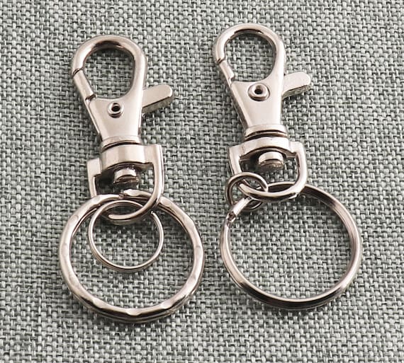 Lobster Silver Swivel Key Ring Trigger Clasps Hook Tone Keyring Clasp 38m New 