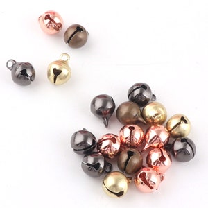 7mm Jingle Bell Multicolor Round Bell Small Bell Bell Charms Vintage Bell FOR Holiday Decoration DIY Jewelry Crafts Bells Supply-100pcs