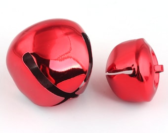 29/39mm Red Jingle Bells Sleigh Bells Bell Charms Dog Pet Collar Drops Pendants Christmas Tree Decoration DIY Jewelry Making Bells Supply