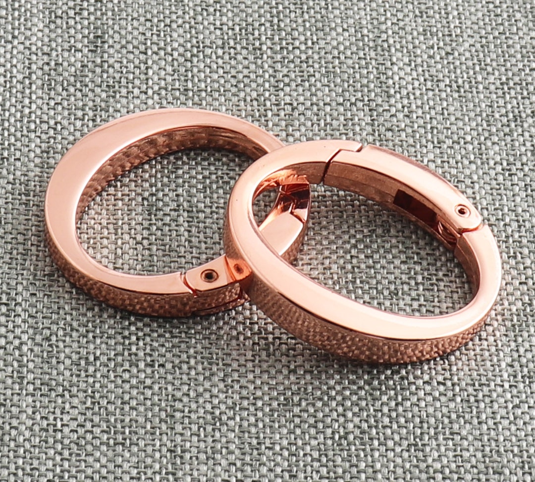 Spring Snap Key Ring Alloy Flat Spring Clasp Carabiner Snap Hook Gate Oval Ring Trigger ...