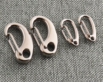 Snap Hook Lobster Clasp Silver Tone 2/6mm Metal Claw Clasps FOR Jewelry Making Necklace Connector Clasp Lanyard Purse Strap-10pcs