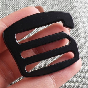 Black G Hook Hardware 34mm Metal G Hook Strap Slider Backpack Belt Adjuster G Buckle Swimwear Bra making-6pcs