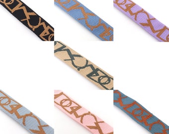 Jacquard Webbing VARIOUS STYLES Colorful ribbon Cotton webbing for bag straps Dog Collar Belt By the yard 1 1/2"