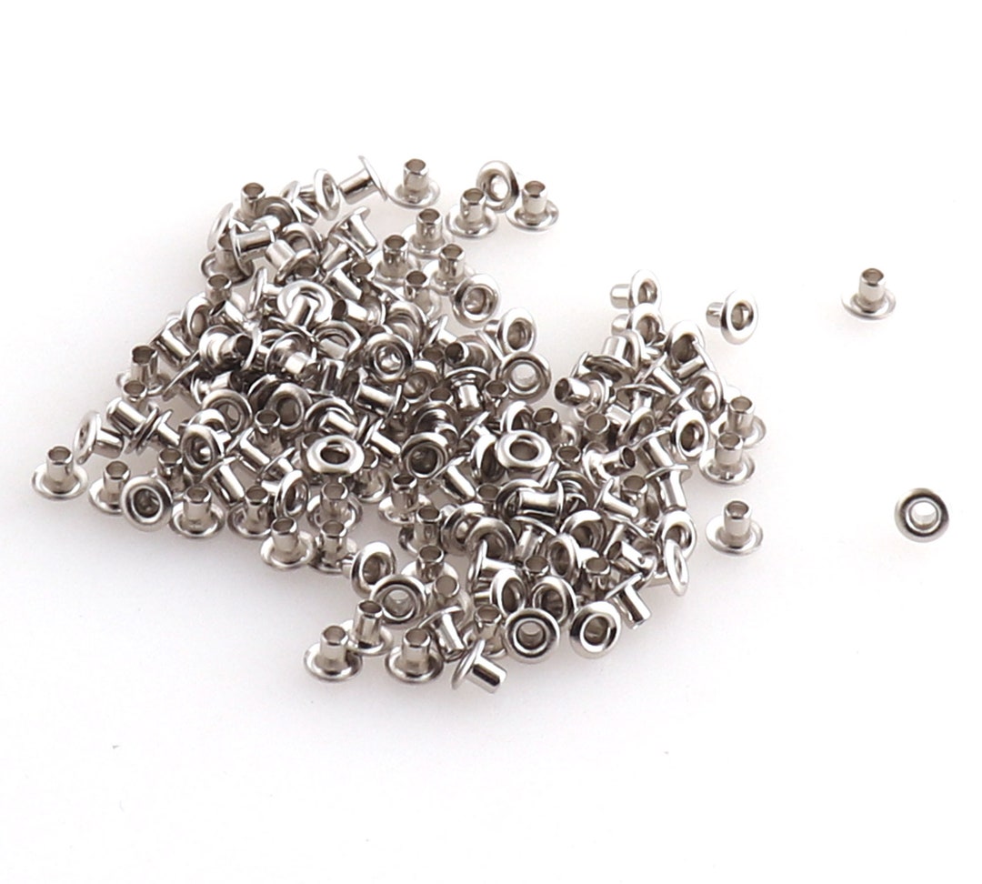 100set Grommets Kit Metal Eyelets 3mm Grommet Tool For Shoes Clothes Belt Bag DIY Project