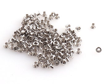 2mm Super Tiny Eyelet Silver Grommets 300pcs Small Eyelets For Cards Tags Leather Clothing Shoes Sewing Projects Mini Craft Supply