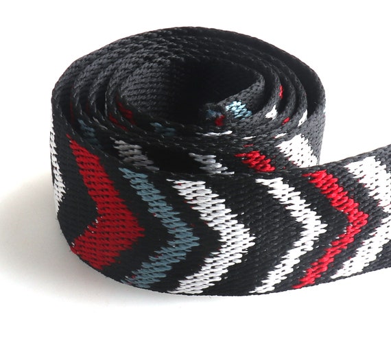 Black/gray Reflective Webbing Tape Ribbon Sew on Reflective Stitching Nylon  Webbing Dog Collar or Leash Purse Strap Webbing by the Yard 