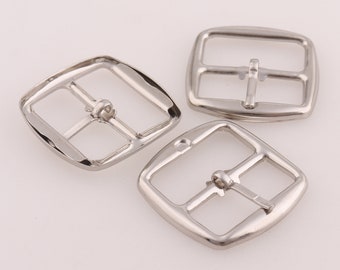 Fibbia Per Cintura A Perno 2,5 Cm (1 Pollice) – Modello #216S, Finitura Argento Lucido, Ottima Qualità, Made In USA