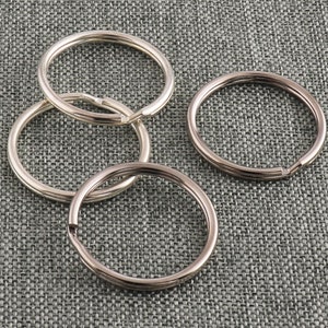 Anillos divididos de plata esterlina Llaveros de níquel Llavero de 1 pulgada Anillos divididos Anillos de servicio pesado Anillos de salto Suministros de llavero al por mayor-30pcs