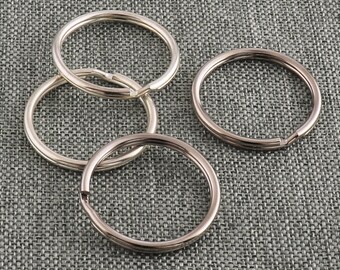 925 Sterling Silver Split Ring Keyring – 1 1/4 Inch (33mm) – High Quality, Unisex