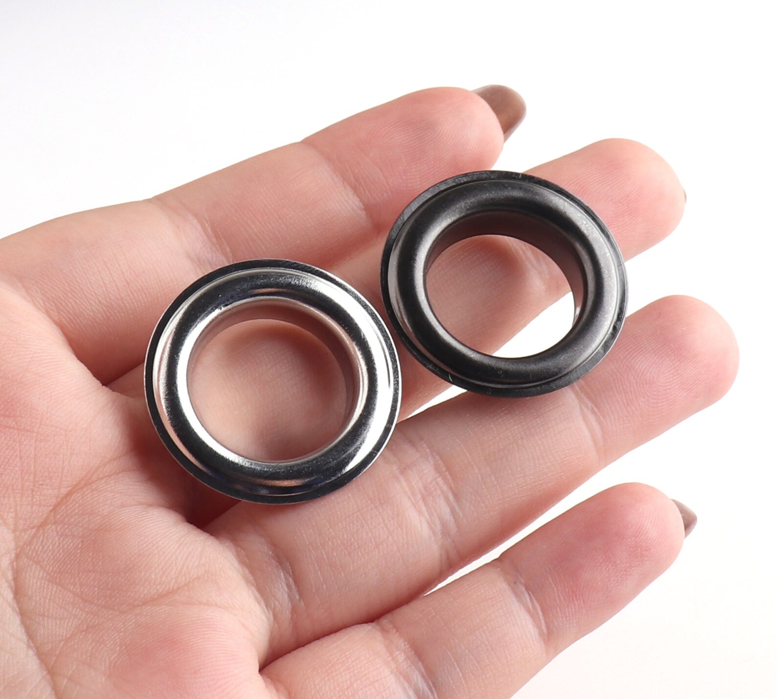 Eyelet With Washer 18mm Large Eyelets Silver/gunmetal Kit Etsy