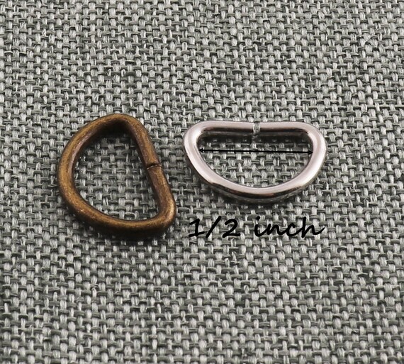 4pcs Metal Non Welded D Rings for Purse copper Dee Rings,antique